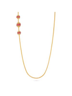Elegant Pearl Accents Mugappu Chain  -hover
