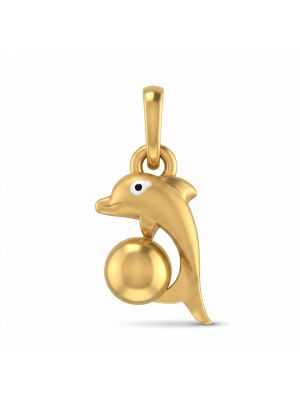 Cutest Gold Dolphin Casting Pendant-hover