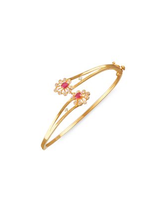 Floral Textured Gold Gadi-hover