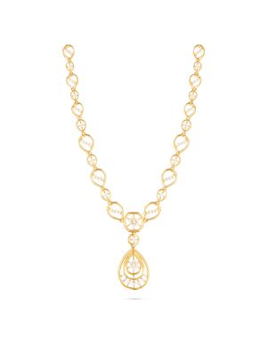 Elegant Geometric Link Gold Necklace-hover
