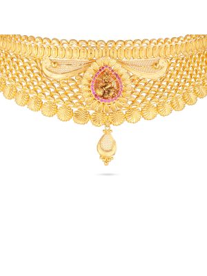 Krishna Pendant Choker Necklace-hover