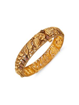 Antique Floral Layered Bangle-hover