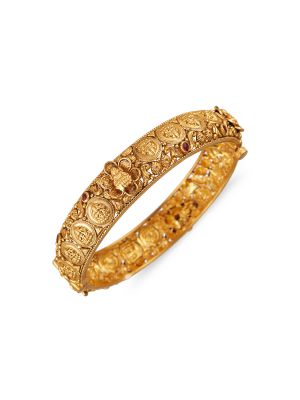 Antique Lakshmi Coin Layered Bangle-hover