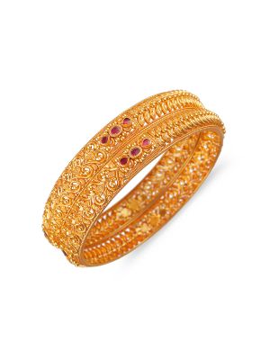 Fancy Leaf Balls Bangle-hover