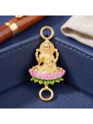 Gold Goddess Lakshmi Mugappu for Thali Chain-hover