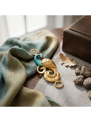 22k Gold Peacock Mugappu for Thali Chain-hover