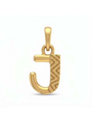 Jubilant Engroving Casting Gold Pendant-hover