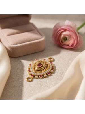 Bridal Leaf Teardrop Mugapu Pendant-hover