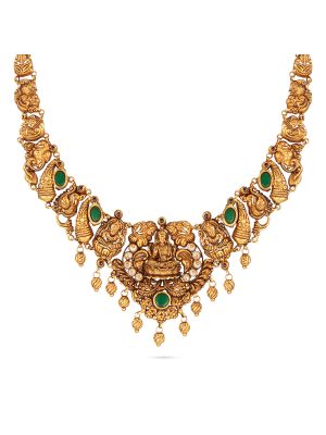 Alluring Antique Lakshmi Necklace-hover