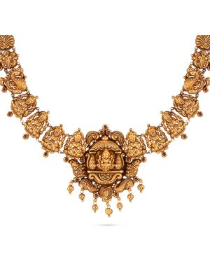Fancy Antique Lakshmi Chained Necklace-hover