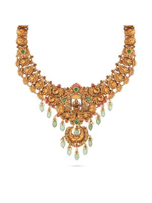 Fancy Antique Lakshmi Drops Necklace-hover