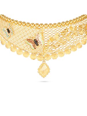 Gorgeous Butterfly Enamel Choker Necklace-hover