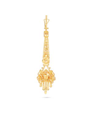 Gold Bridal Nethichudi with Drops-hover