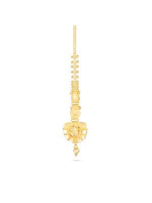 Gold Bridal Nethichudi with Drops-hover