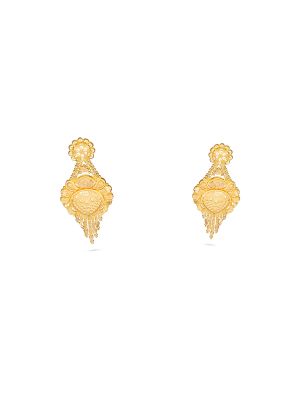 Artisan Gold Filigree Drop Earring-hover