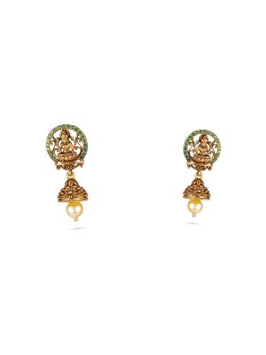 Heritage Lakshmi Motif Jhumka Earring-hover