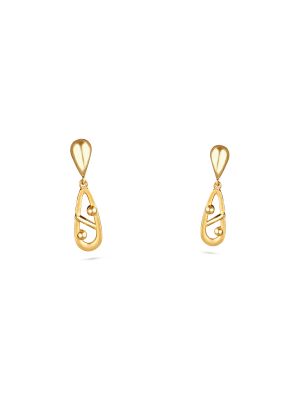 Artisan Gold Casting Drop Earring-hover