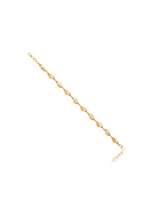 Twisted Oval Linked Casting Bracelet-hover