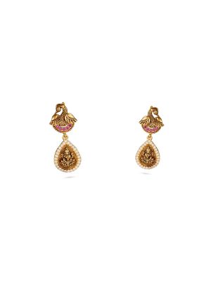 Mayil Lakshmi Motif Drop Earring-hover