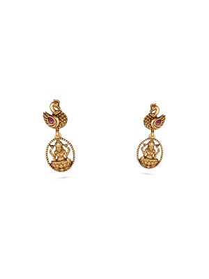Mayil Lakshmi Motif Drop Earring-hover