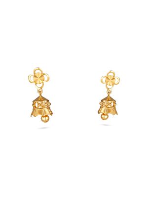 Floral Bell Casting Drop Earring-hover