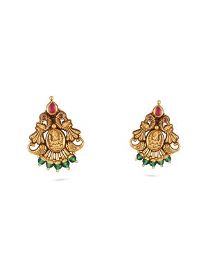 Antique Lakhsmi Mayil Drop Earring-hover