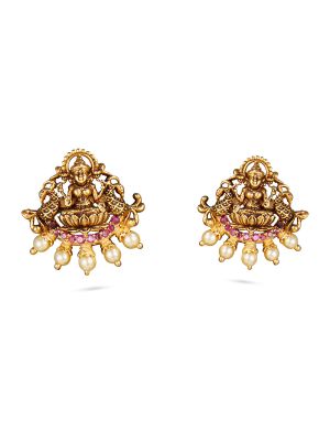 Fancy Lakshmi Mayil Earrings-hover