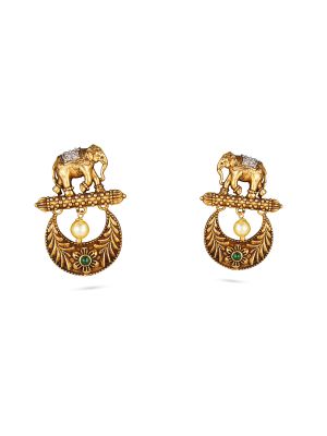 Heritage Titan Half-Moon Earrings-hover