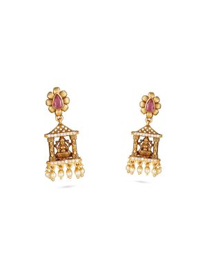 Temple Lakshmi Mandapam Earrings-hover
