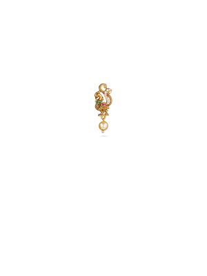 Elegant Mayil Motif Drop Earring-hover