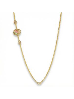 Antique Floral Mugappu Gold Chain-hover