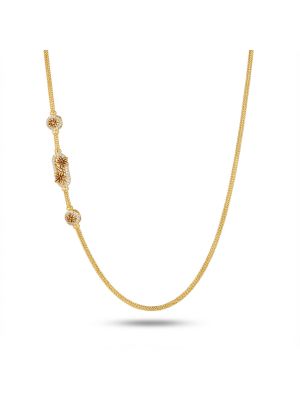 Antique Floral Mugappu Gold Chain-hover