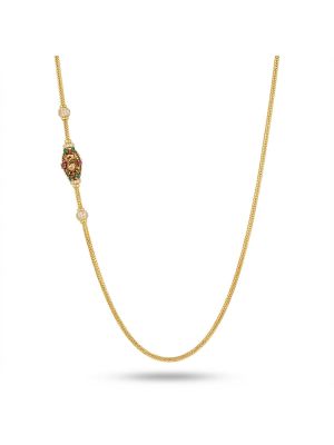 Antique Peacock Mugappu Gold Chain-hover