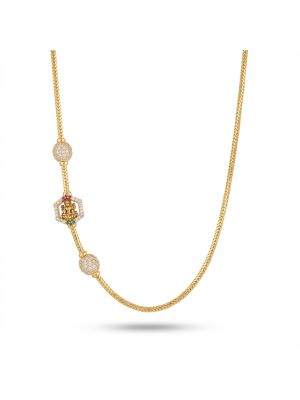 Antique Lakshmi Mugappu Gold Chain-hover