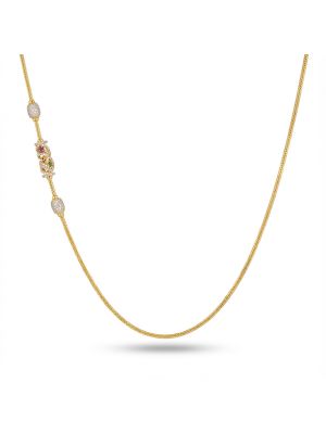 Antique Peacock Mugappu Gold Chain-hover