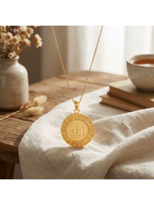 Traditional Islamic Gold Pendant-hover