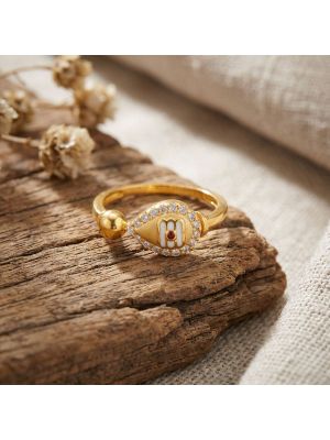 Devotional Casting Gold Ring-hover