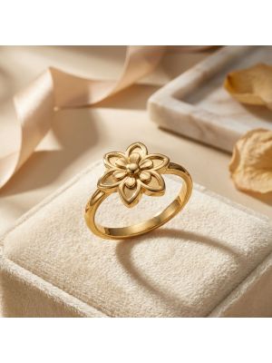 Casting Floral Motif Ring-hover