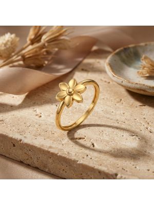 Casting Floral Motif Ring-hover