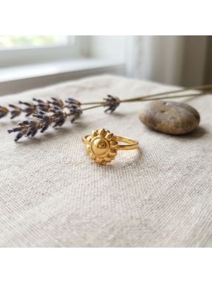 Kids Floral Casting Gold Ring-hover