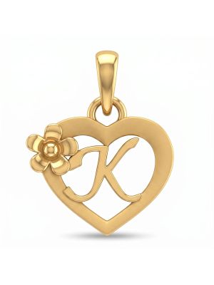Casting Alphabet K Gold Pendant-hover