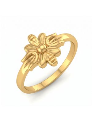 Ladies Floral Casting Gold Ring-hover