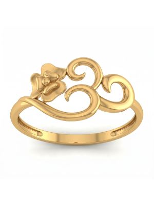 Botanical Ladies Casting Gold Ring-hover