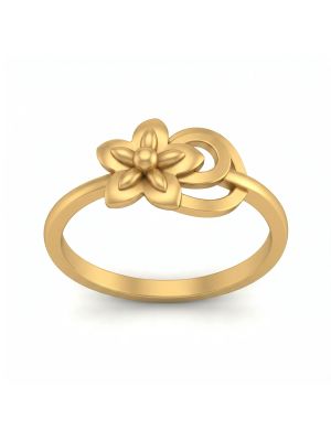 Ladies Dainty Blossom Casting Gold Ring-hover