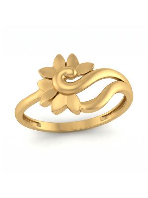 Artistic Lotus Casting Golden Ring-hover