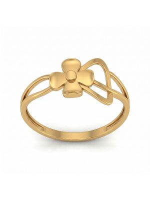Ladies Petal Casting Gold Ring-hover