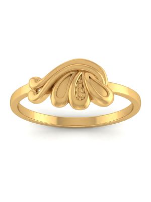 Minimalist Gold Leaf Ring-hover