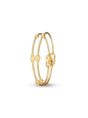 Baby Gold Coiled Bangle Pair-hover