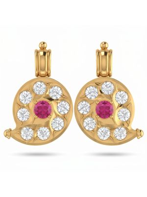 Traditional Stone Mango Gold Thaali Dollar-hover