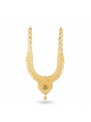 Lakshmi Enamel Temple Pendant Malai-hover